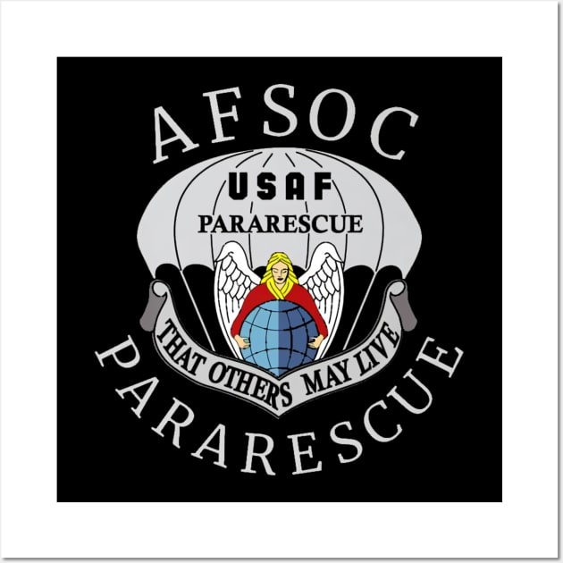 Pararescue Shirt US Air Force AFSOC Shirt USAF Wall Art by stewardcolin34